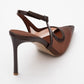 Venas - Brown Mesh Slingback High Heel (Women)