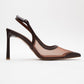 Venas - Brown Mesh Slingback High Heel (Women)