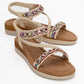 YUAN Beige Braided Strap Sandal (Women)