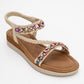 YUAN Beige Braided Strap Sandal (Women)