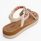 YUAN Beige Braided Strap Sandal (Women)
