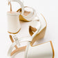 Lello - Ecru Beige Satin Platform Heel Shoe (Women)
