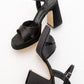 Lello - Black Satin Platform Heel Shoe (Women)