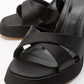 Lello - Black Satin Platform Heel Shoe (Women)