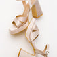 Lello - Beige Satin Platform Heel Shoe (Women)