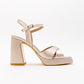 Lello - Beige Satin Platform Heel Shoe (Women)