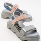 Tedy - Blue Patterned Sandal (Women)