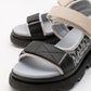 Tedy - Black-Grey Patterned Sandal (Women)