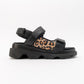 Tedy - Black Patterned Sandal (Women)