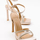 Osea - Beige Satin Jeweled High Heel Evening Shoe (Women)