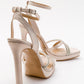 Osea - Beige Satin Jeweled High Heel Evening Shoe (Women)