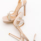 Osea - Beige Satin Jeweled High Heel Evening Shoe (Women)