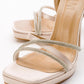 Osea - Beige Satin Jeweled High Heel Evening Shoe (Women)