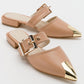 Jenni - Beige Buckle Slide (Women)