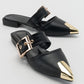 Jenni - Black Buckle Slide (Women)