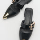 Jenni - Black Buckle Slide (Women)