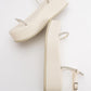 Ekos - Ecru Beige Jeweled Platform Sandal (Women)