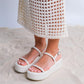 Lina - Ecru Beige Platform Sandal (Women)