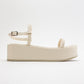 Lina - Ecru Beige Platform Sandal (Women)