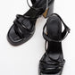 Heas Black Platform Sandal (Women)