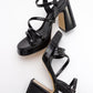 Heas Black Platform Sandal (Women)