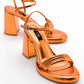 Posse - Orange Metallic Heeled Shoe (Women)
