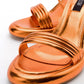 Posse - Orange Metallic Heeled Shoe (Women)