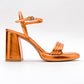 Posse - Orange Metallic Heeled Shoe (Women)