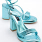 Posse - Baby Blue Metallic Heeled Shoe (Women)