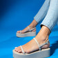 Lina - Beige Chunky Platform Sandal (Women)