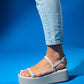 Lina - Beige Chunky Platform Sandal (Women)