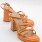 Oppe - Orange Patent Platform High-Heel Shoe (Women)