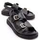 Hermosa - Black Sandal (Women)