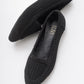 Mira Black Knit Ballet Flat (Women)