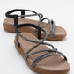 Ever Black Embellished Sandal (Women)