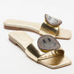 Yavn Gold Jeweled Flat Sandal