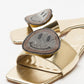 Yavn - Gold Jeweled Flat Sandal (Women)