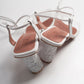 Rhea White Block Heel Sandal (Women)