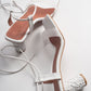 Rhea White Block Heel Sandal (Women)