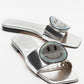 Yavn Silver Jeweled Flat Sandal