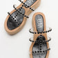 Marje - Black Embellished Platform Slide (Women)