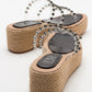 Marje - Black Embellished Platform Slide (Women)