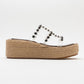 Marje - Black Embellished Platform Slide (Women)