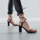 Rhea Black Block Heel Sandal (Women)