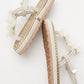 SANTRA Beige Lace-Up Thong Sandals (Women)