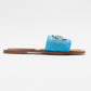 Norve - Baby Blue Woven Stone-Embellished Slide (Women)