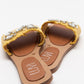 Norve - Yellow Woven Embellished Slide (Women)