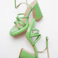 Oppe - Green Patent Platform Heel Shoe (Women)