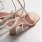 Rhea Beige Block Heel Sandal (Women)