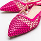 Brace Fuchsia Mesh Flat Sandal (Women)